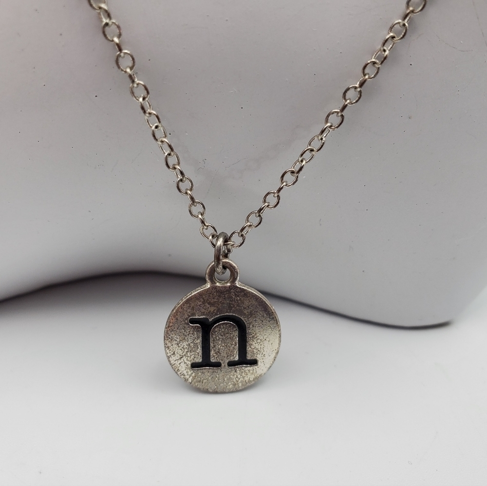 Initial N customized disc necklace N1509 - Picture 2 of 4
